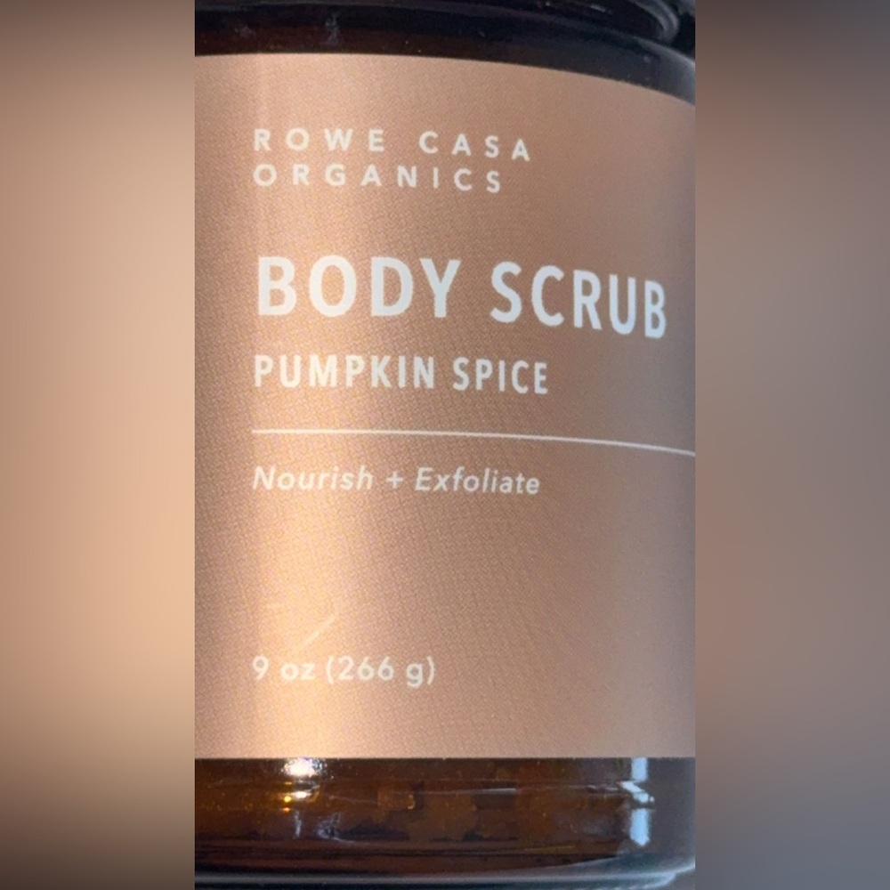 NWT ROWE ORGANICS PUMPKIN SPICE BODY SCRUB 9 OZ JAR COSMETICS/SKINCARE/BODYCARE - Picture 5 of 5